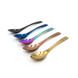 (JYKT-CS007) Cuchara de <span class=keywords><strong>Chef</strong></span> de Acero Inoxidable con Recubrimiento de Titanio, Colorida, Tipo Quenelle Rocher con Tazón Profundo, Venta al Por Mayor - Product Image 4