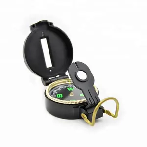 cheap Black plastic housing lensatic sighting pocket tactical compass factory direct wholesale