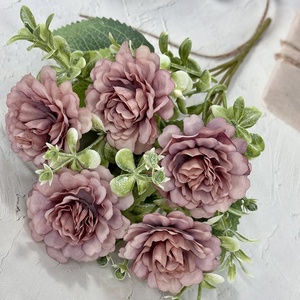 2026 AYOYO Planta de Lirio Artificial Realista para Decoración de Eventos y Bodas, Estilo Europeo, 5 Ramas, Arreglo Floral de Lirio Lila Otoñal, Tela de Seda - Product Image 6