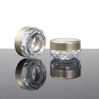 Pot vide transparent pour poudre à ongles, 3g, avec couvercle mat, pour emballage de paillettes, vente en gros