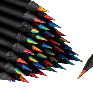 Lápiz Jumbo Redondo Multicolor Negro, 7 Colores en 1, Lápices de Colores Arcoíris - Product Image 1