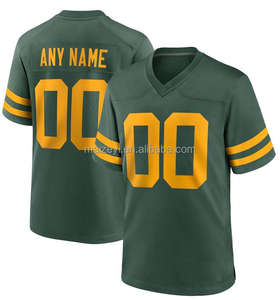 Melhor Qualidade Personalizado Seu Número Seu Nome Logotipo Plus Size 6XL Costurado Green Bay Estilo Tackle Twhere Futebol Americano Jersey - Product Image 5