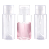 Flacon pompe vide rechargeable en PET de 100 ml et 200 ml, emballage cosmétique pour démaquillant et dissolvant de vernis à ongles
