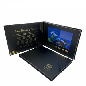 Kunden spezifische digitale Video buch Geschenk Hochzeit Gruß karte 7 Zoll LCD-Video-Broschüre