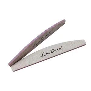 Manufacturer Factory Price OEM Customs Logo Zebra Half Moon Nail File 80/100/120/150/180/240 Grey Nail Files Emery Nail File