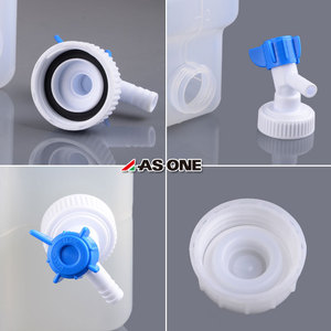 Botella de laboratorio cuadrada de plástico ASONE de 5L con grifo para agua destilada y almacenamiento de líquidos residuales - Product Image 4