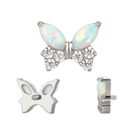 Perhiasan Titanium G23 untuk Tindik Helix, Anting Labret Fashion 16G, Cincin Bibir Hidung Ulir Dalam, Perhiasan Grosir