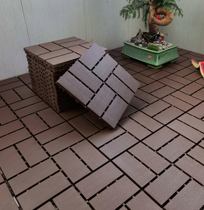 Dalles de sol en PP emboîtables portables pour terrasse, gris foncé, 8 pièces - Product Image 2