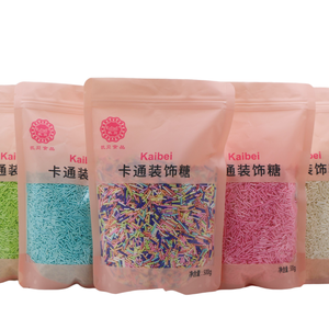 할랄 미니 설탕 바늘 무지개 지미 축하 뿌림 무지개 색상의 쿠키와 도넛 - Product Image 1