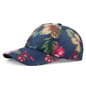 Casquette de baseball de qualité supérieure avec image imprimée par sublimation Casquette de baseball à fleurs personnalisées