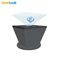 Vitrine holographique Seeball 1~2m 360 degrés, écran holographique en forme de pyramide inversée, résolution Full HD, vitrine holographique 3D