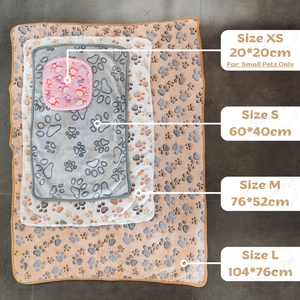 Manta de lana de franela suave para perros, funda de cama cálida con estampado de pata para mascotas - Product Image 5