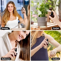 Flacons pulvérisateurs en verre ambré rechargeables, atomiseurs de parfum à brume fine, flacons vides en verre pour cheveux, parfum, voyage