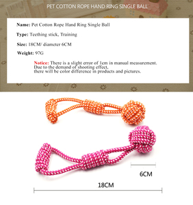 Giocattoli da masticare per cani in cotone e giocattoli per la pulizia dei denti - Product Image 3