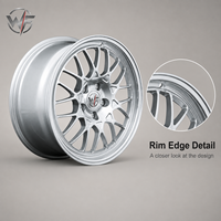 Jantes sport WEIFAN personnalisées en alliage d'aluminium forgé, à rayons fendus, finition argent poli, multi-étapes, à déport profond, pour performance