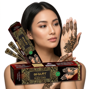 Pasta de Color Sintético Negra para Arte Mehndi, Diseño Personalizado, Calidad Premium de Fabricante, Precio Económico al por Mayor, Hecho en Bangladesh - Product Image 3