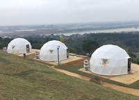 Dôme géodésique pour le camping en hiver, tente igloo pour l'extérieur par temps froid, pour le glamping, double revêtement en PVC, polyester certifié CE/TUV