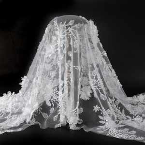 Mới Đến Bán Buôn Giá Rẻ Ren Lưới Sequins Lưới Vải Với Thêu Hạt Cho Đám Cưới Sử Dụng - Product Image 5