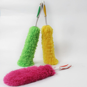 Plumeau en fibres flexibles et lavables avec manche en caoutchouc pour le nettoyage domestique Vert Rose Rouge Bleu ciel - Product Image 2