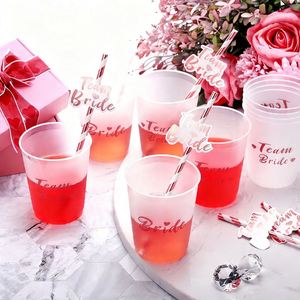 OEM Customized Bachelorette Party Cups - Rose Gold Foil <b>Plastic</b> <b>Drinkware</b> for Wedding Favors - Product Image 5