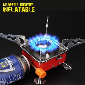 Portable gas picnic small square stove sports outdoor camping supplies folding square stove card special gas stove for gas