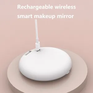 With Camera And Sunscreen Detection LED Portable Circular Small Mirror Pocket Mirror