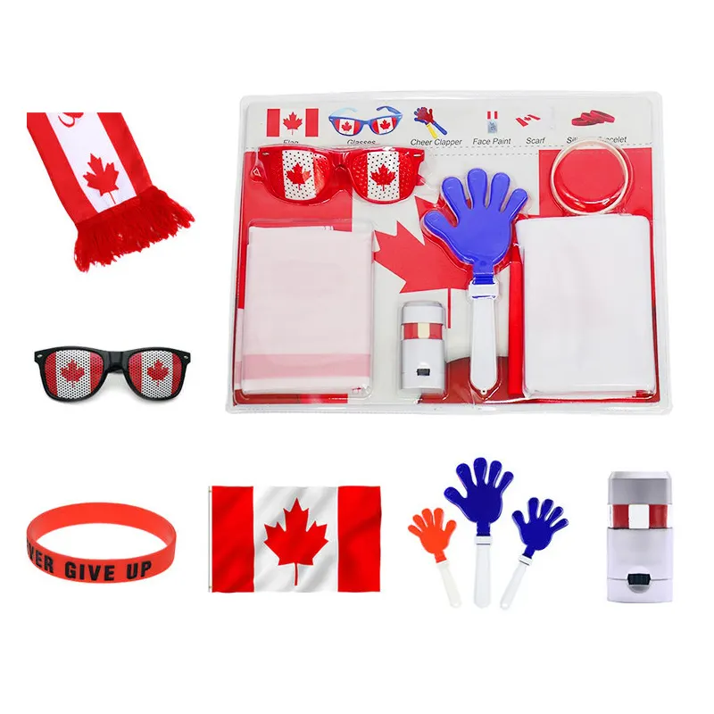 Wholesale 2023 soccer fan cheering Canada supporter products kit sets football cup set package