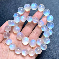 Gelang batu bulan biru Sri Lanka kualitas tertinggi gelang kristal cahaya bulan biru terang Mimpi gaya Feng Shui