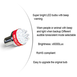 Luz trasera halógena y LED de pitido inverso inteligente universal con 1156 P21W para camión, luz de freno trasera, roja - Product Image 2