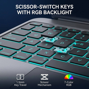 Compatibile con Samsung Galaxy <span class=keywords><strong>Tab</strong></span> S11 S9 <span class=keywords><strong>S8</strong></span> Custodia con Tastiera da 11 Pollici Retroilluminata a 7 Colori con Touchpad - Spedizione Rapida - Product Image 3