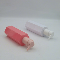 Bouteille distributrice de lotion polygonale en PET de 150ml et 200ml, bouteille vide pour lotion corporelle, bouteille pour crème pour les mains, bouteille pompe pour gel douche