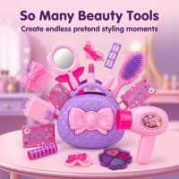 LASIVE TOY Ensemble de jeu d'imitation, bijoux et cosmétiques de dessin animé simulés, pour petites filles, cadeau d'anniversaire, accessoires de jeu pour filles