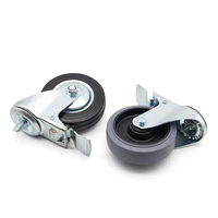 Roue pivotante EFON EF5003 en polyuréthane, roulement à billes 34568 pouces, acier galvanisé, sans frein, roue universelle personnalisable