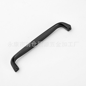 Poignée de tiroir en alliage de zinc chromé noir mat, minimaliste et durable, pour meubles - Product Image 4