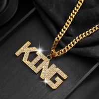 Collier pendentif Hip Hop en Zircon Cubique plaqué or 18 carats, acier inoxydable 316L, bijoux streetwear pour rappeur, chaîne maille cubaine