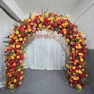 Arco de Flores de Lujo Blanco para Boda, Arco de Rosas de Seda, Arreglo Floral, Decoración de Boda - Product Image 2