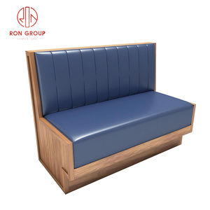 ชุดเฟอร์นิเจอร์ร้านอาหารทันสมัยโต๊ะหินอ่อนทรงสี่เหลี่ยมพร้อมช่องวงกลมกลางและ<span class=keywords><strong>เก้าอี้</strong></span>หวายสีฟ้า - Product Image 6