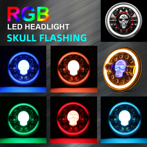 Nuovo Design Bestseller Fari LED Rotondi da 7 Pollici <span class=keywords><strong>12</strong></span>/24 <span class=keywords><strong>Volt</strong></span> ad Alta Potenza con Fascio Alto/Basso Super Luminosi - Product Image 3