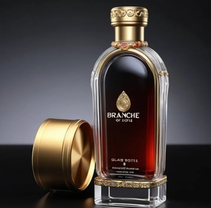 Bottiglie di liquore in vetro borosilicato a botte tonda da 500ml da 750ml di forma quadrata vino e liquori whisky Gin <span class=keywords><strong>Vodka</strong></span> sigillato con coperchio in vetro - Product Image 5