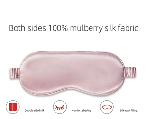 <span class=keywords><strong>Masque</strong></span> de sommeil en soie 100% personnalisé avec couleur et logo, avec sangle élastique pour la relaxation du sommeil - Product Image 2