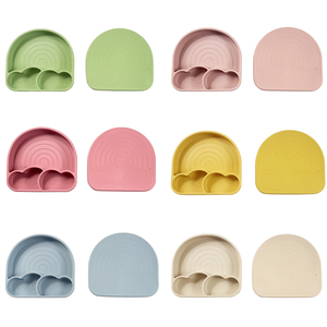Plato de Silicona para Niños Pequeños con Logotipo Personalizado, Plato de Alimentación para Bebés Antideslizante con Ventosa, Plato de Comedor Resistente al Calor - Product Image 6