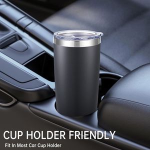 20oz Tumbler <b>Bulk</b> Stainless Steel Tumbler with Lid Double Wall Vacuum Insulated Coffee Mug Powder Coated Cup for Cold Drink - Product Image 6