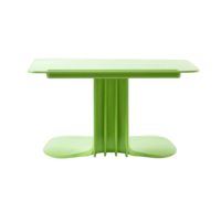 Bureau d'ordinateur portable en plastique écologique en forme de Z, léger, avec fente pour appareil, table d'étude monobloc pour salon