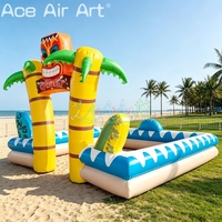 Piscine gonflable commerciale en mousse pour l'été, idéale pour les fêtes tiki à la plage, château gonflable, canon à mousse gonflable, aire de jeux pour événements