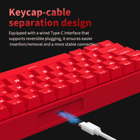 Customizable Keycaps for Computer Accessories, Programmable Gaming Mechanical Keyboard Specially Designed for Gaming Use 68 Keys