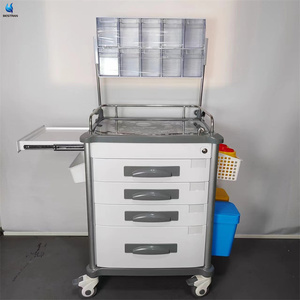 Chariot BT-AY001A d'anesthésie en <span class=keywords><strong>plastique</strong></span> ABS d'hôpital chariot d'anesthésie médicale avec des <span class=keywords><strong>tiroirs</strong></span> deux couches de prix de boîtes d'anesthésie - Product Image 2