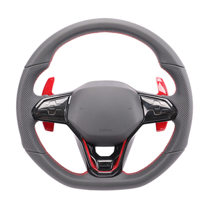 Pour Volkswagen VW MK6 <span class=keywords><strong>Golf</strong></span> 6 GTI MK7 <span class=keywords><strong>Golf</strong></span> <span class=keywords><strong>7</strong></span> volant de voiture personnalisé LED <span class=keywords><strong>Alcantara</strong></span> volant en cuir - Product Image 4