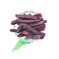 Snacks al Estilo Chino, Tiras de Camote Morado Fritas, Bajas en Grasa, de Primera Calidad, Diseño Personalizado