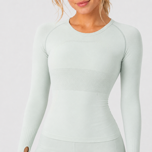 T-shirt basique sportif d'été pour femme, manches longues, coupe ajustée, léger, doux, extensible, respirant, protection solaire, usage quotidien, tailles XXS, stock local USA - Product Image 3