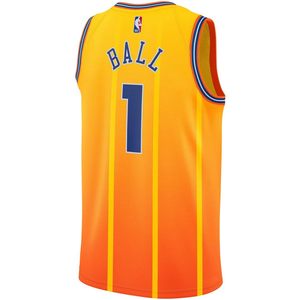 ชาร์ลอตต์ ฮอร์เน็ตส์ ลาเมโล บอลเสื้อแข่งรุ่นเยาวชน Orange City Edition Swingman สำหรับเด็กชาย 8-20 ปี เสื้อบาสเก็ตบอลคอวี ระบายความชื้นได้ดี - Product Image 3